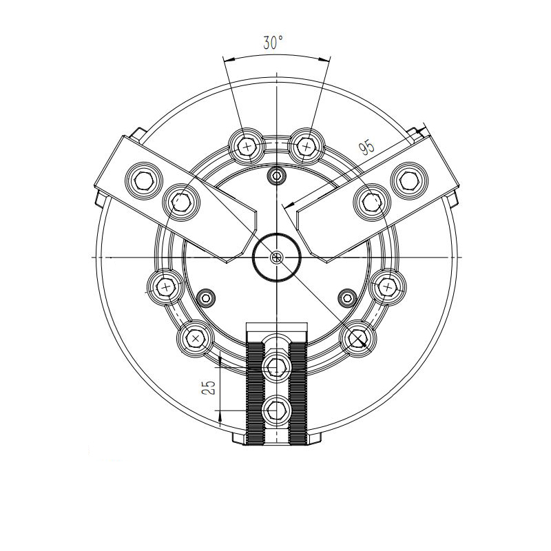 液压三爪卡盘示意图1
